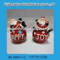 2016 new ceramic christmas crafts,christmas snowman dolls with led light